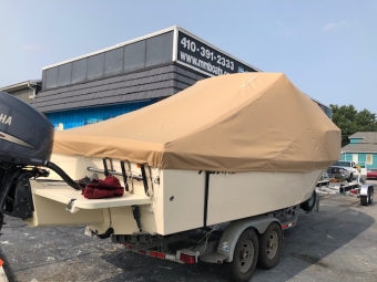 Full Canvas Cover for a 25' Parker hardtop